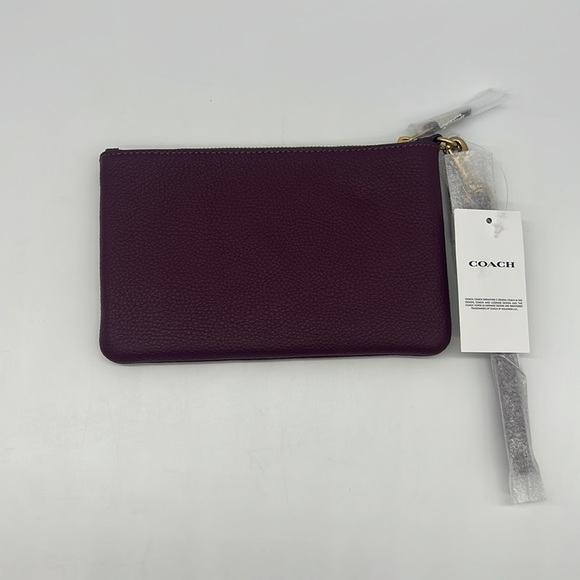 Coach Small Wristlet B4/Deep Berry - Picture 2 of 16